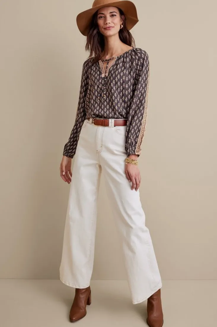 jolene_blouse_6.webp Sale Soft Surroundings Jolene Blouse NeutralGeo