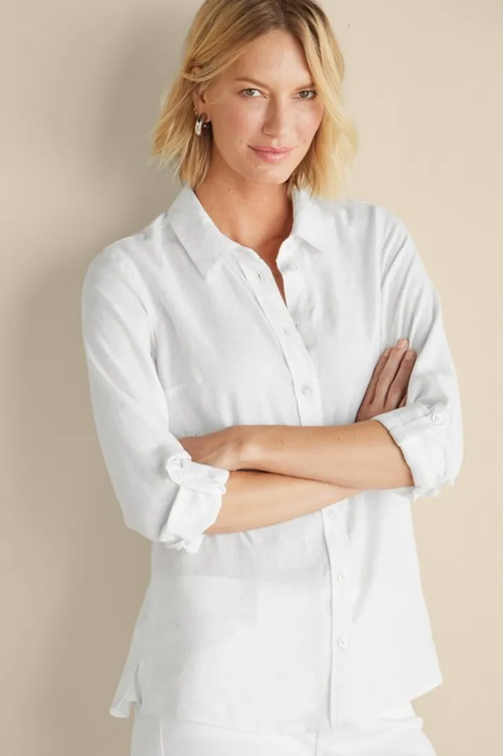 Cheap Soft Surroundings Jordan Linen Blend Shirt