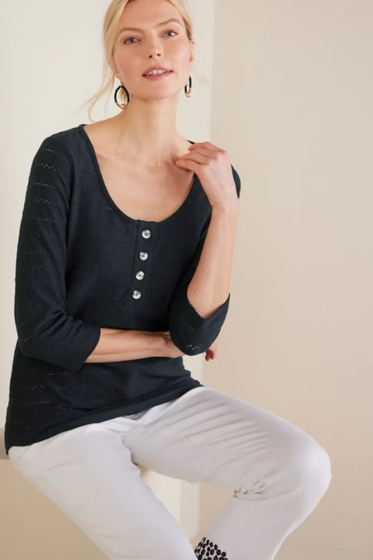 jude_textured_top_6.webp Flash Sale Soft Surroundings Jude Textured Top Black
