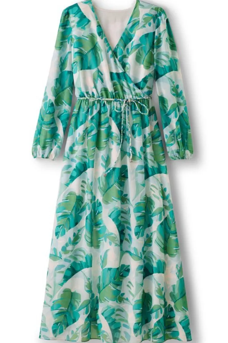 Online Soft Surroundings Kaia Maxi Dress GreenTropicalPalm
