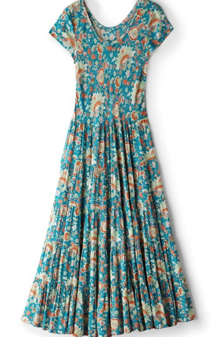 Outlet Soft Surroundings Kara Dress FieryTealJacobean
