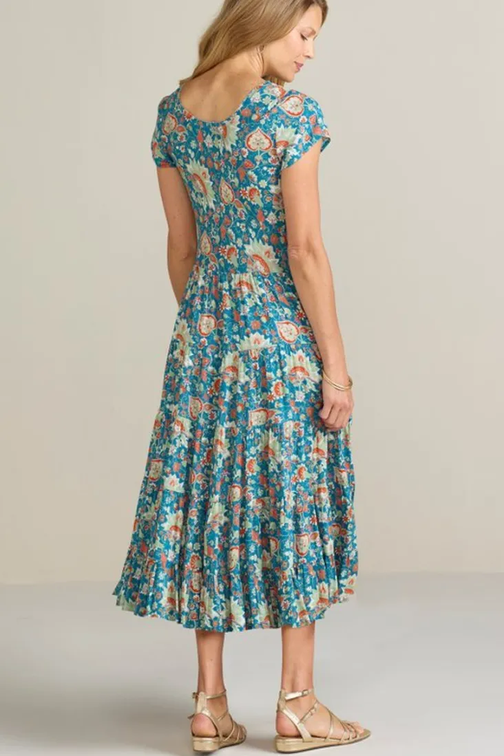 kara_dress_2.webp Outlet Soft Surroundings Kara Dress FieryTealJacobean
