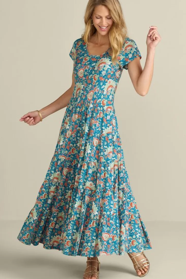 kara_dress_8.webp Outlet Soft Surroundings Kara Dress FieryTealJacobean