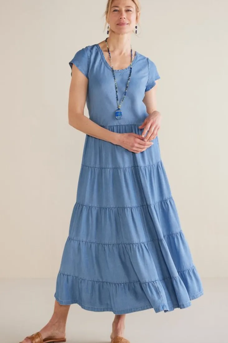 kara_tencel_dress_0.webp Flash Sale Soft Surroundings Kara Tencel™ Dress MediumIndigo