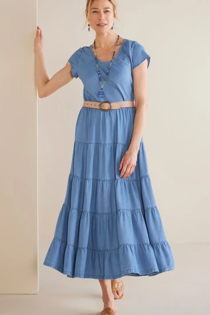 kara_tencel_dress_3.webp Flash Sale Soft Surroundings Kara Tencel™ Dress MediumIndigo