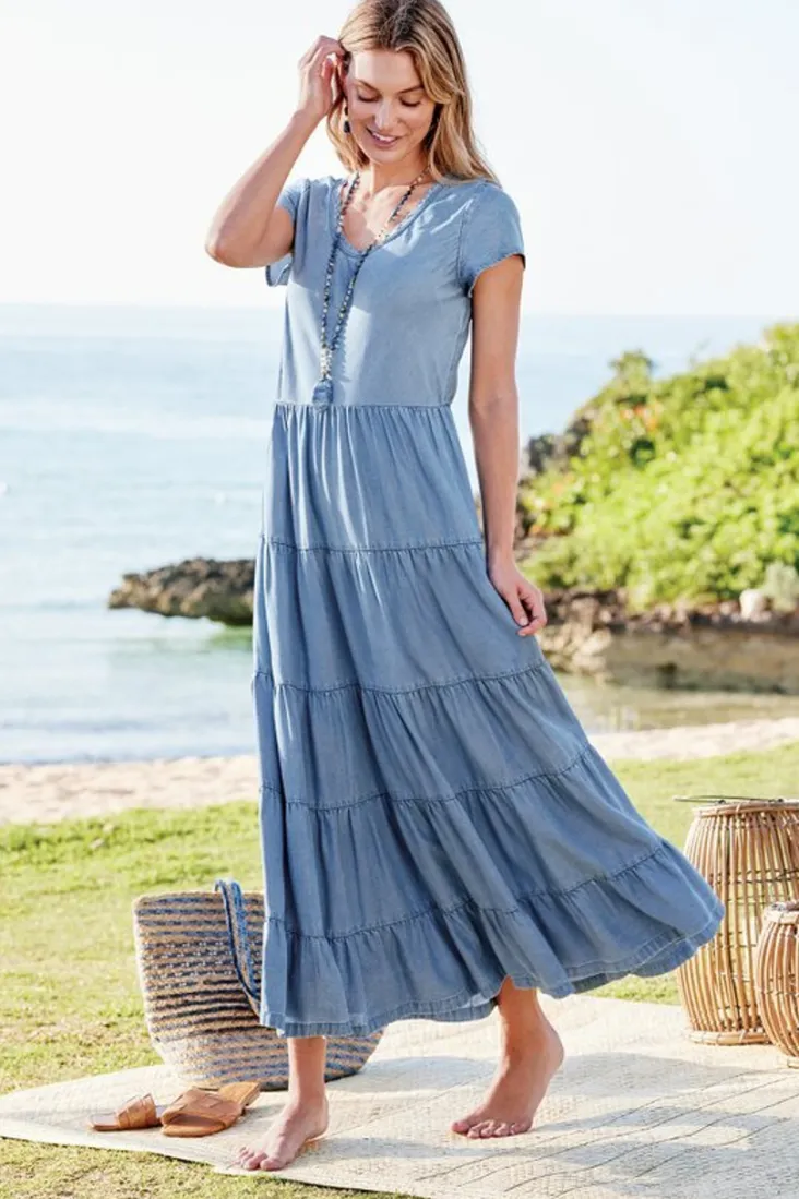 kara_tencel_dress_5.webp Flash Sale Soft Surroundings Kara Tencel™ Dress MediumIndigo