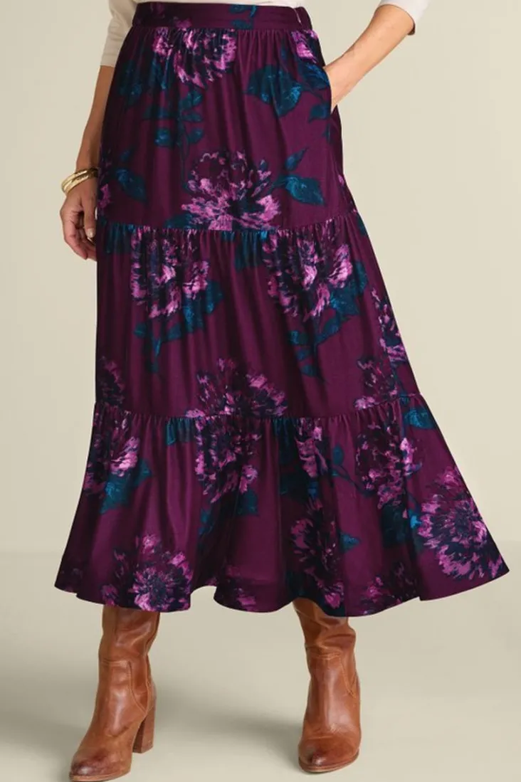 kara_velvet_skirt_2.webp Sale Soft Surroundings Kara Velvet Skirt BordeauxBloom