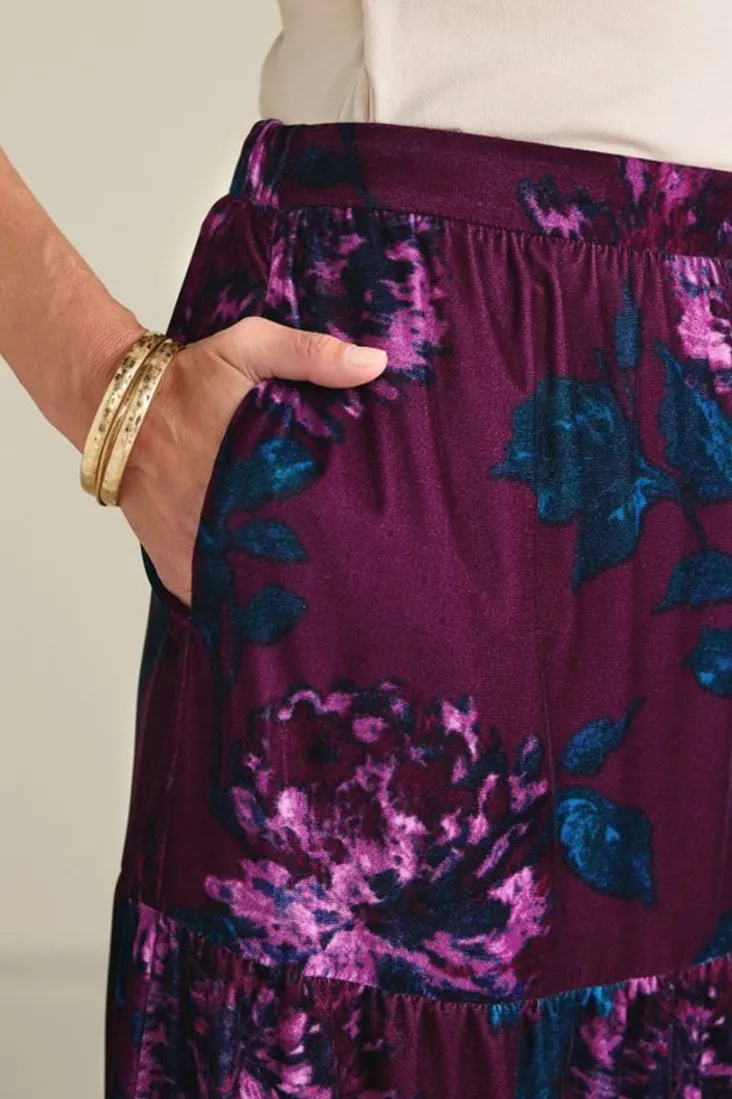 kara_velvet_skirt_5.webp Sale Soft Surroundings Kara Velvet Skirt BordeauxBloom