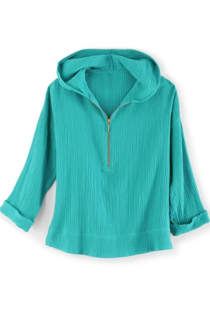 Hot Soft Surroundings Kemia Gauze Hoodie