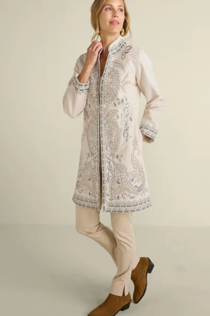 kerala_embellished_natural_jacket_3.webp Online Soft Surroundings Kerala Embellished Natural Jacket NaturalSeed