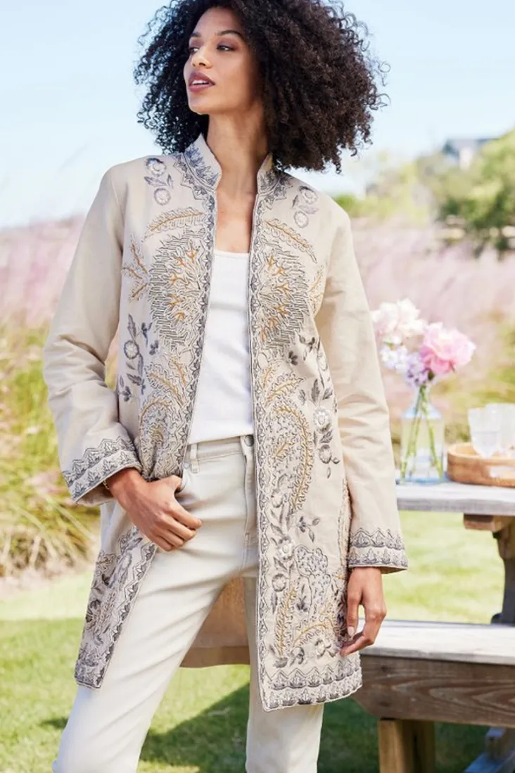 kerala_embellished_natural_jacket_5.webp Online Soft Surroundings Kerala Embellished Natural Jacket NaturalSeed