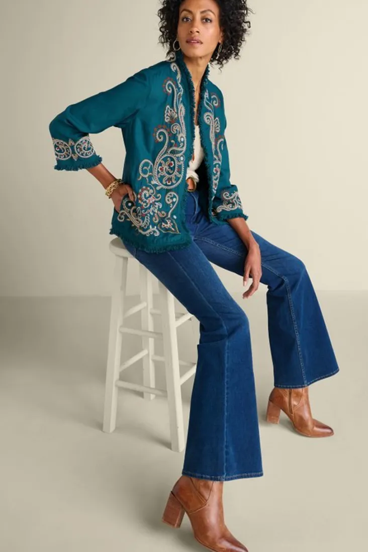 kiruna_embroidered_jacket_2.webp Store Soft Surroundings Kiruna Embroidered Jacket Teal
