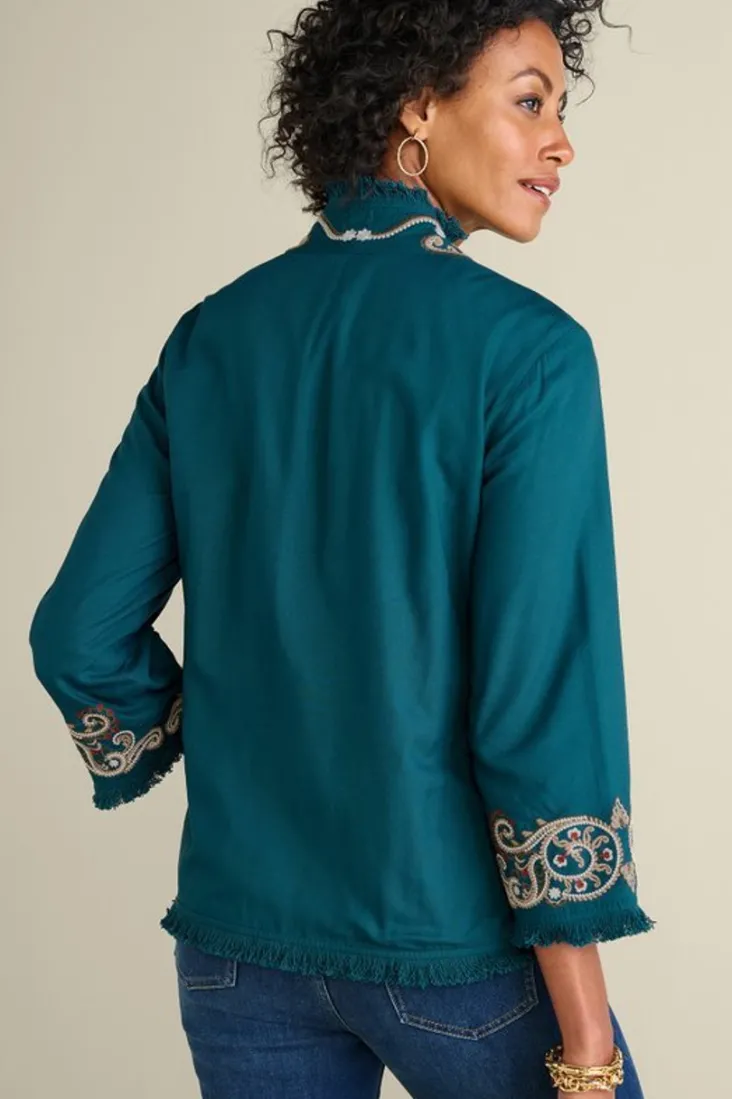 kiruna_embroidered_jacket_3.webp Store Soft Surroundings Kiruna Embroidered Jacket Teal