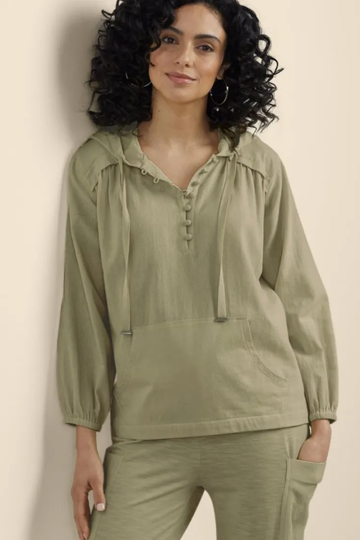 Discount Soft Surroundings Lanai Hoodie BayLeaf