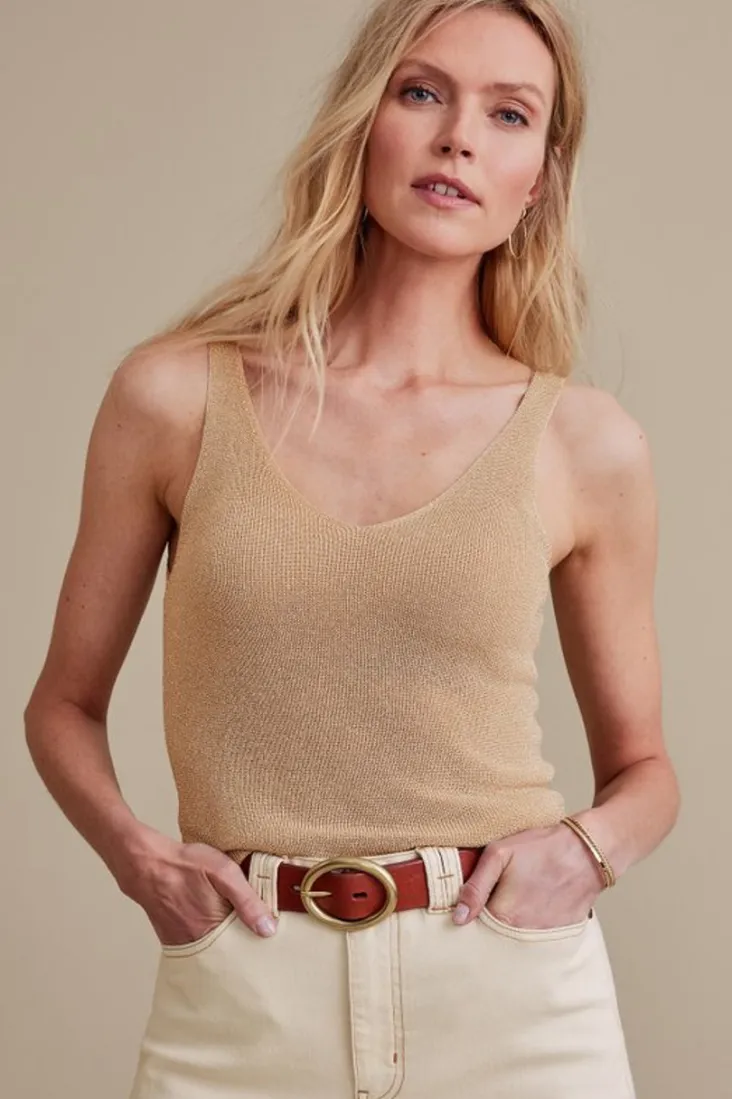 Cheap Soft Surroundings Lara Sweater Tank Gold