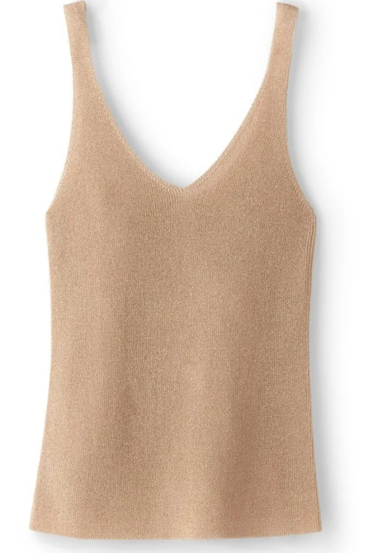 Cheap Soft Surroundings Lara Sweater Tank Gold