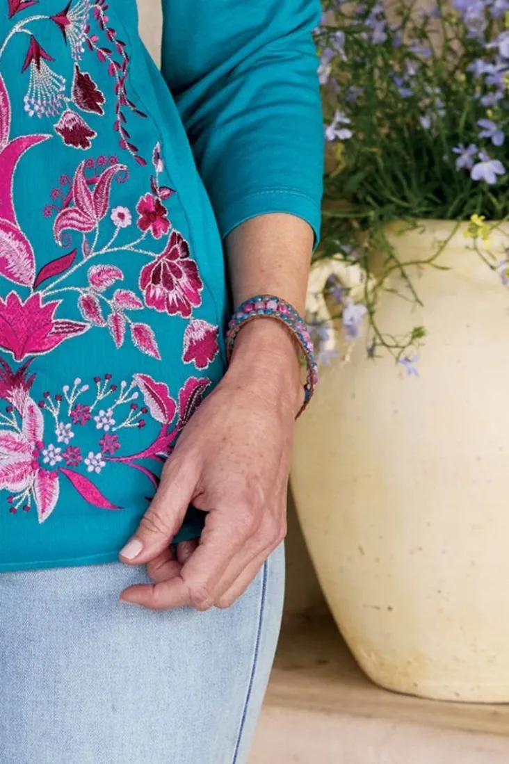 leela_beaded_bracelet_2.webp New Soft Surroundings Leela Beaded Bracelet Pink/Blue