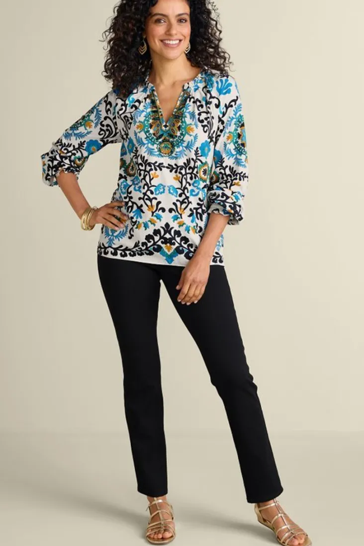 leona_long_sleeve_top_2.webp Best Sale Soft Surroundings Leona Long Sleeve Top TibetanScarf