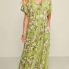 Discount Soft Surroundings Leslie Maxi Dress InkBloomsScarf
