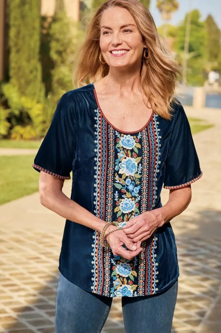 lilian_velvet_top_4.webp Store Soft Surroundings Lilian Velvet Top MedievalBlue