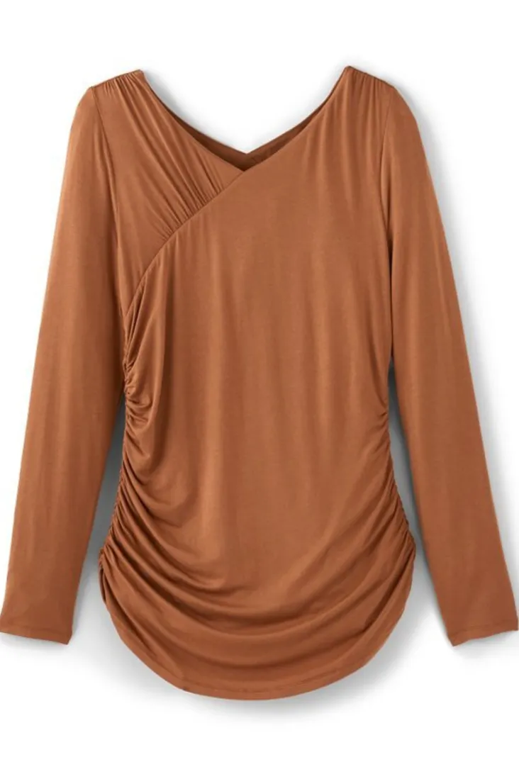 Hot Soft Surroundings Linette Top Hazelnut