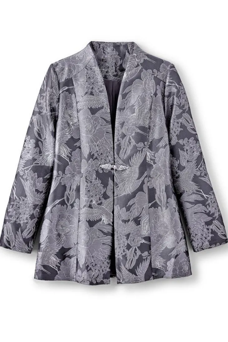 lismore_jacquard_jacket_1.webp Flash Sale Soft Surroundings Lismore Jacquard Jacket GrayTapestry