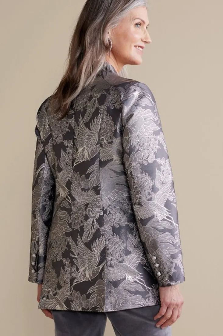lismore_jacquard_jacket_4.webp Flash Sale Soft Surroundings Lismore Jacquard Jacket GrayTapestry