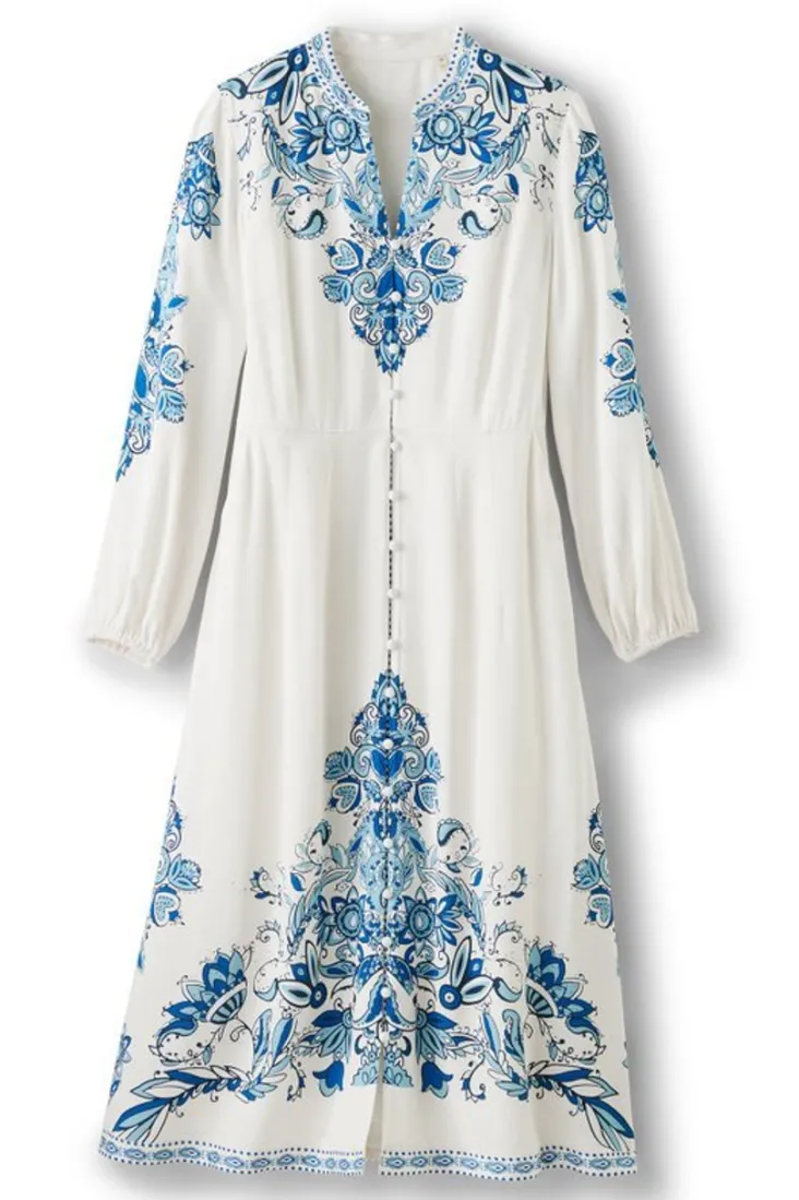 Flash Sale Soft Surroundings Louise Midi Dress PerissaScarf
