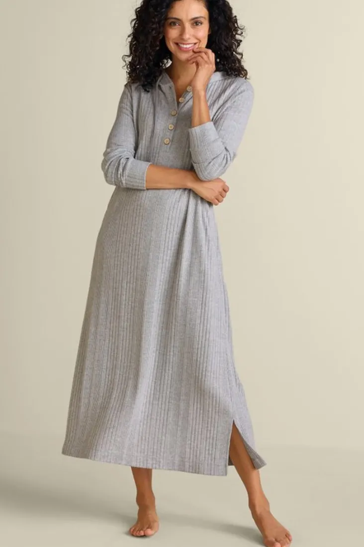 New Soft Surroundings Loungy Lover Dress HeatherGrey