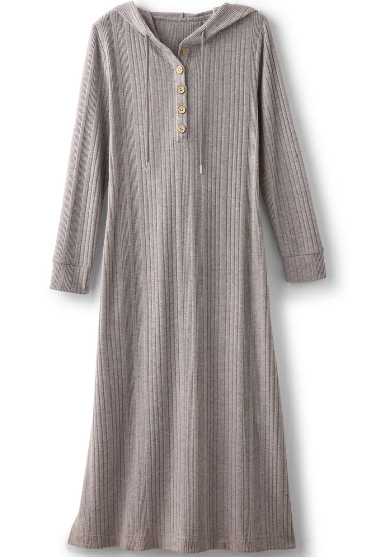 New Soft Surroundings Loungy Lover Dress HeatherGrey