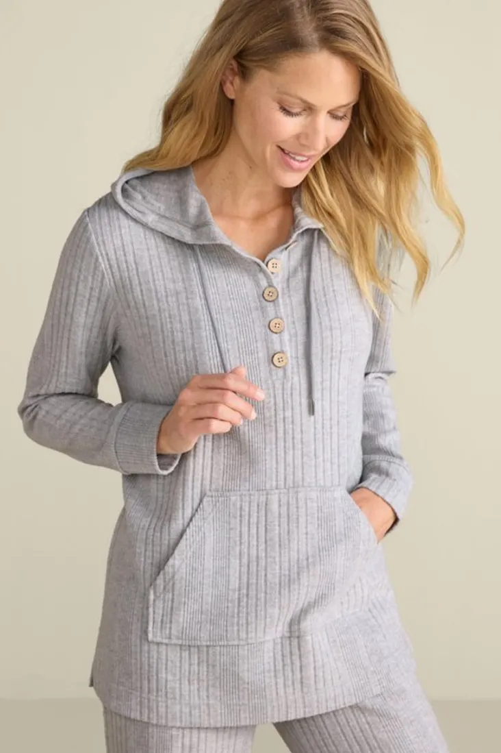 Cheap Soft Surroundings Loungy Lover Hoodie HeatherGrey