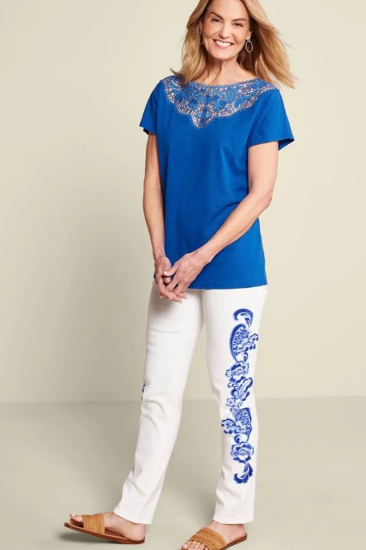luella_linen_blend_lace_tee_2.webp Best Soft Surroundings Luella Linen Blend Lace Tee Sapphire