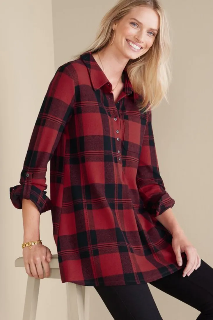 mad_about_plaid_top_6.webp Shop Soft Surroundings Mad About Plaid Top