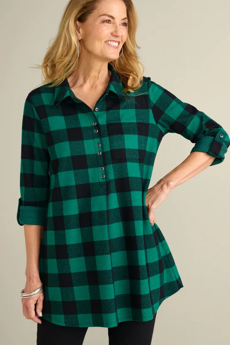 Flash Sale Soft Surroundings Mad About Plaid Tunic