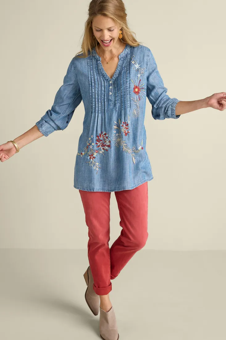 maddie_tencel_tunic_2.webp Hot Soft Surroundings Maddie Tencel™ Tunic MediumBlueWash