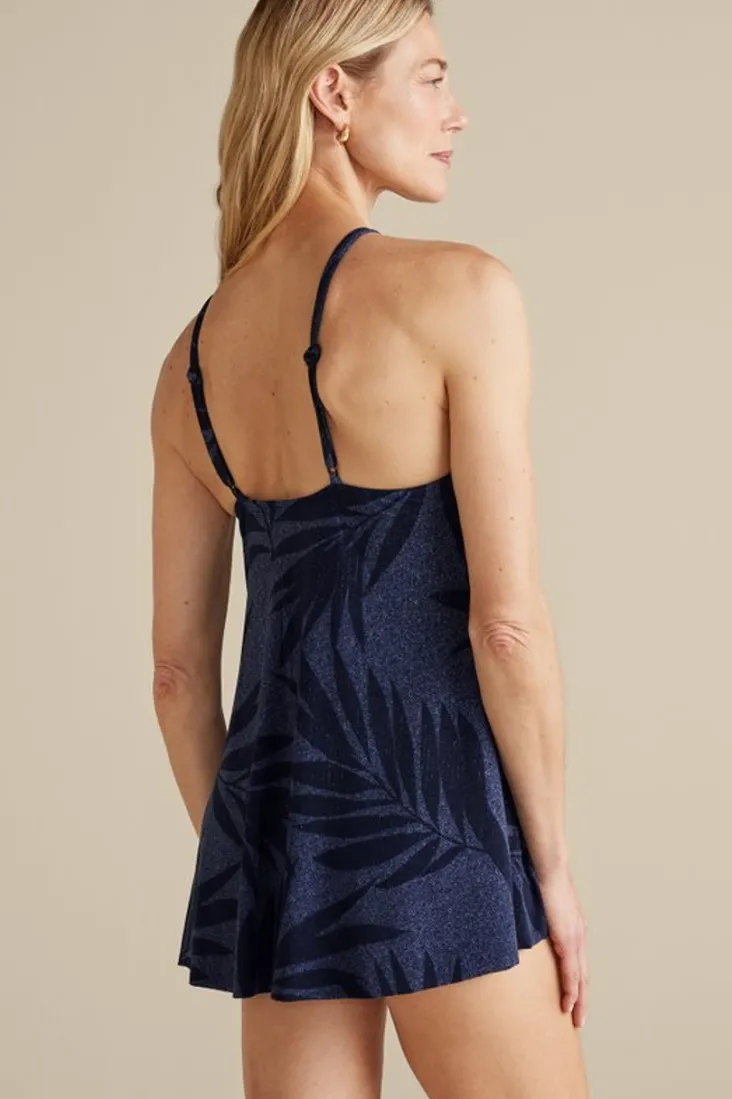 magicsuit_by_miraclesuit_parker_palms_swim_dress_3.webp Sale Soft Surroundings Magicsuit By Miraclesuit Parker Palms Swim Dress Kismet