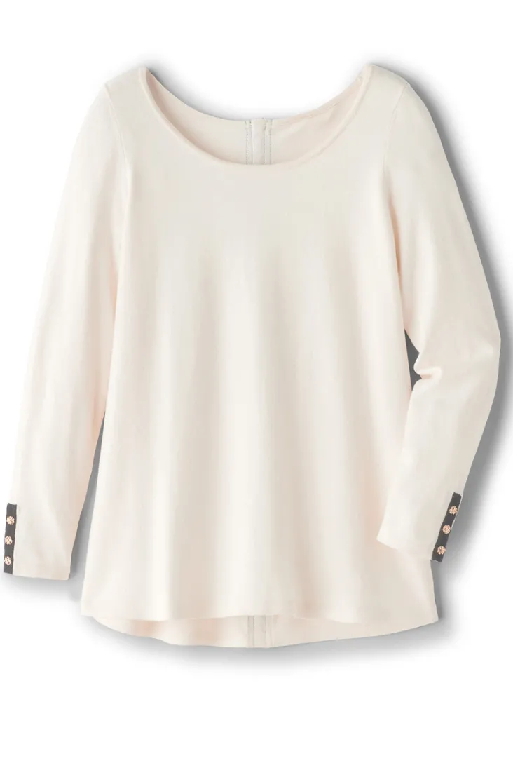 Best Soft Surroundings Margulies Tunic Sweater IvoryPearl