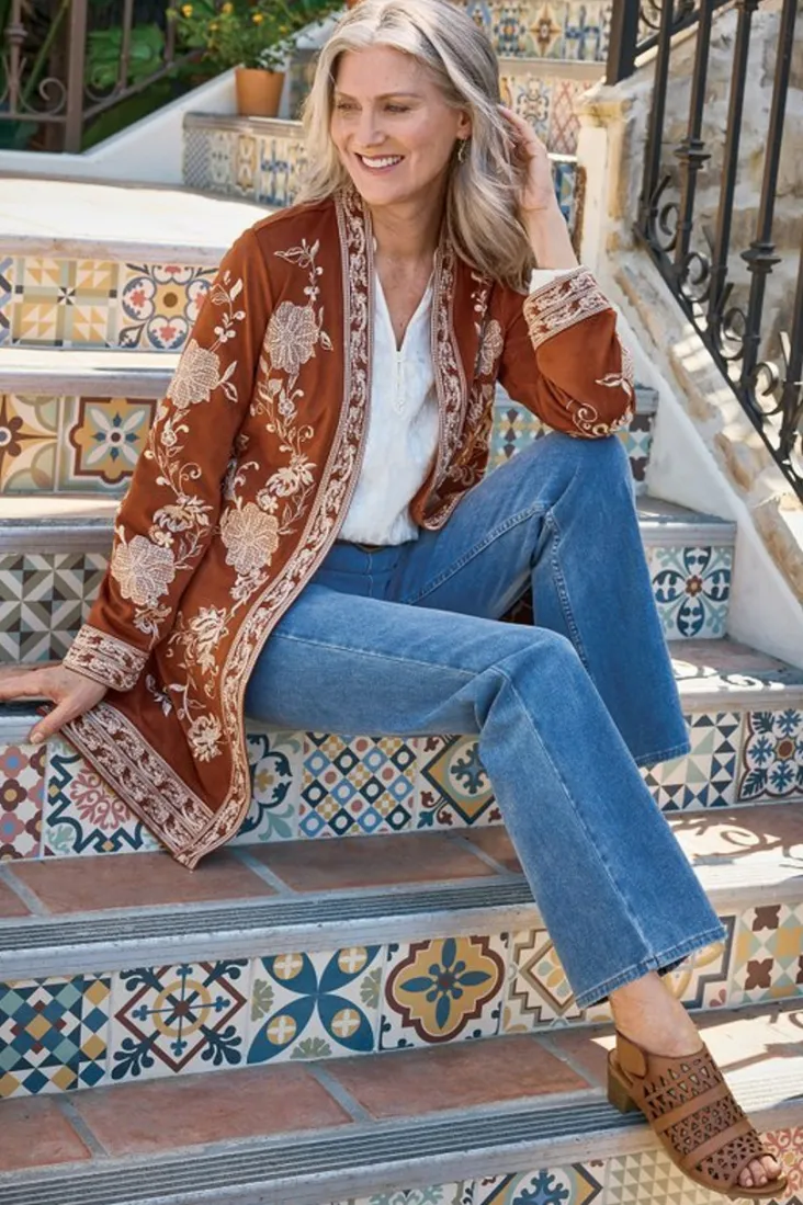 marienne_faux_suede_jacket_4.webp Store Soft Surroundings Marienne Faux Suede Jacket Auburn