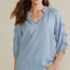 Discount Soft Surroundings Marisol Tencel™ Top LightChambray