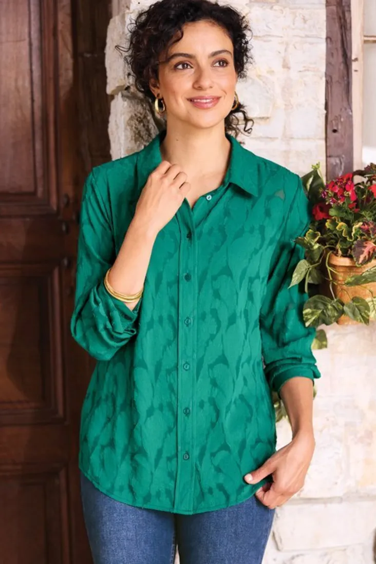 matine_jacquard_tunic_amp_cami_4.webp Clearance Soft Surroundings Matine Jacquard Tunic & Cami Evergreen