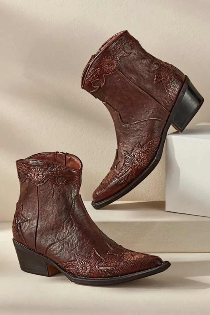 Cheap Soft Surroundings Matisse Savanna Embossed Bootie Brown