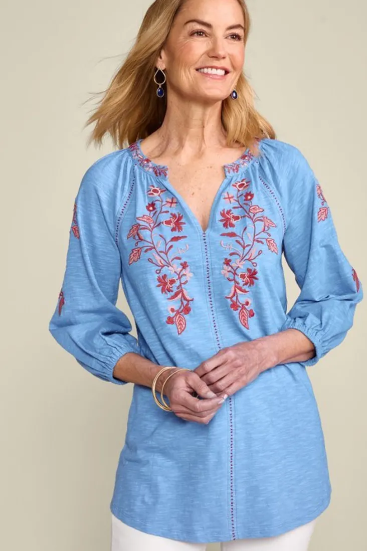 Hot Soft Surroundings Meagan Tunic BlueBonnet