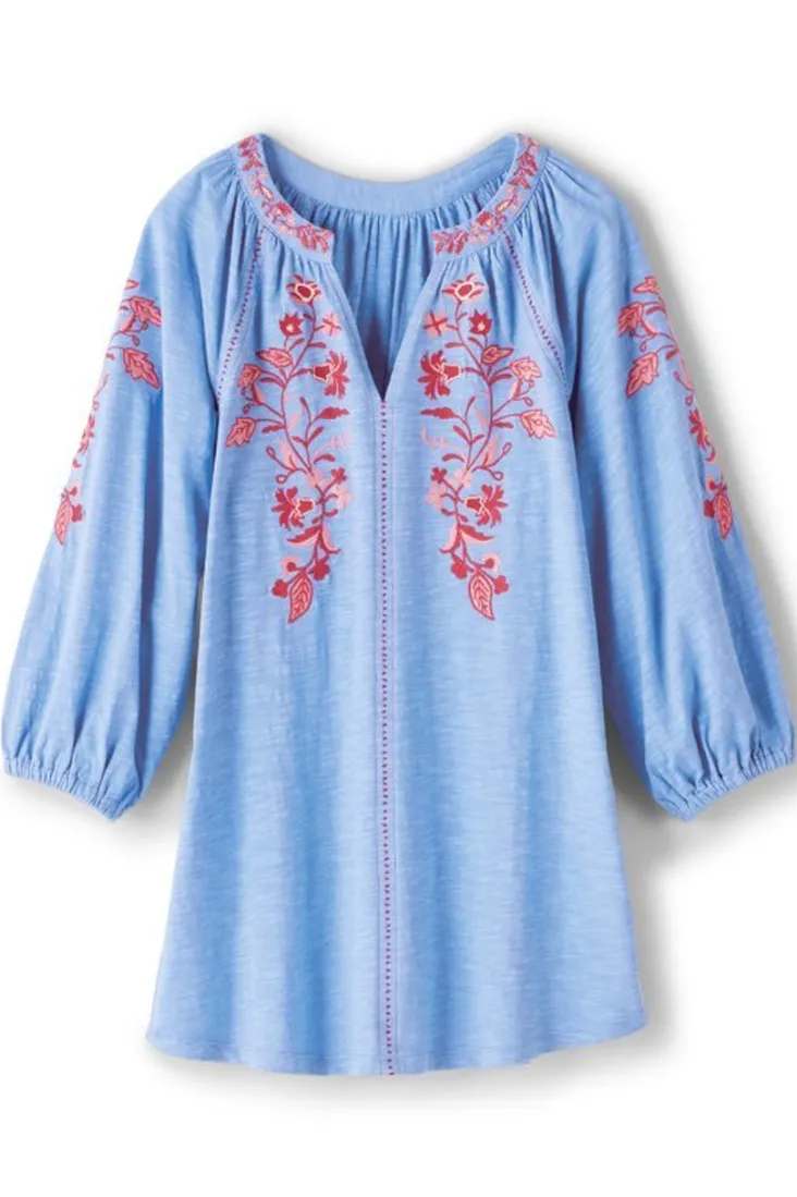 Hot Soft Surroundings Meagan Tunic BlueBonnet