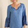 Clearance Soft Surroundings Misty Tencel™ Shirt MediumWash
