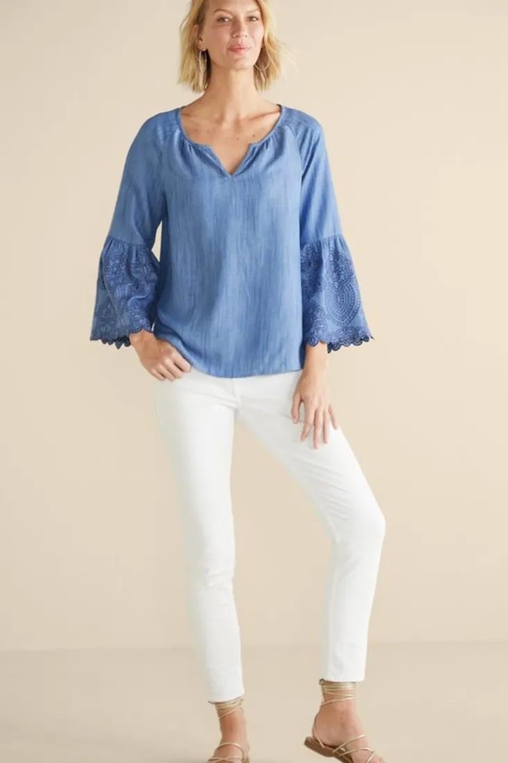 misty_tencel_shirt_2.webp Clearance Soft Surroundings Misty Tencel™ Shirt MediumWash
