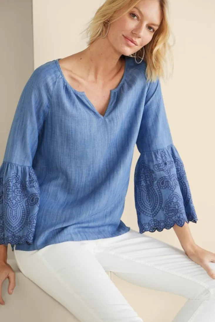 misty_tencel_shirt_6.webp Clearance Soft Surroundings Misty Tencel™ Shirt MediumWash