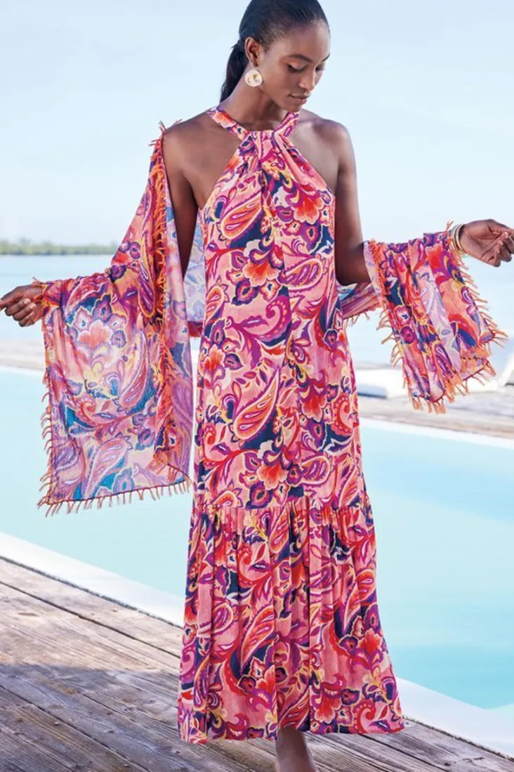 nalani_gauze_maxi_dress_5.webp Online Soft Surroundings Nalani Gauze Maxi Dress IslandSunPaisleyCoral