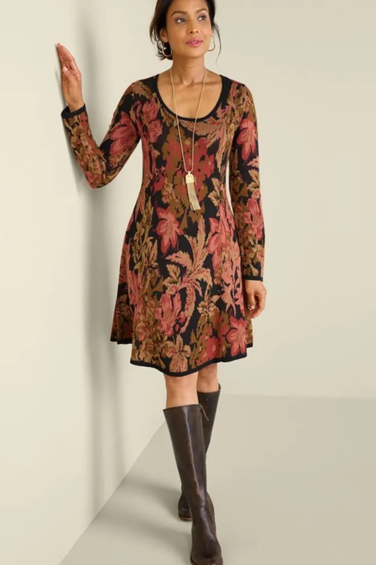 Store Soft Surroundings Nelia Jacquard Sweater Dress SavannahGarden