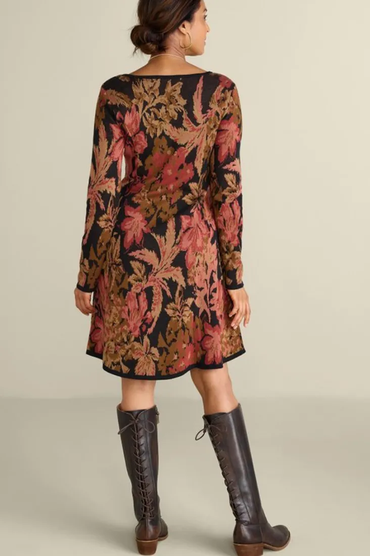 nelia_jacquard_sweater_dress_2.webp Store Soft Surroundings Nelia Jacquard Sweater Dress SavannahGarden