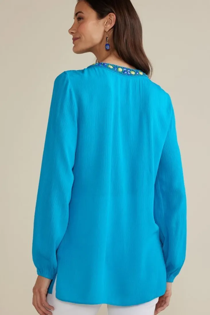 nellie_gauze_tunic_3.webp Cheap Soft Surroundings Nellie Gauze Tunic BlueDanube